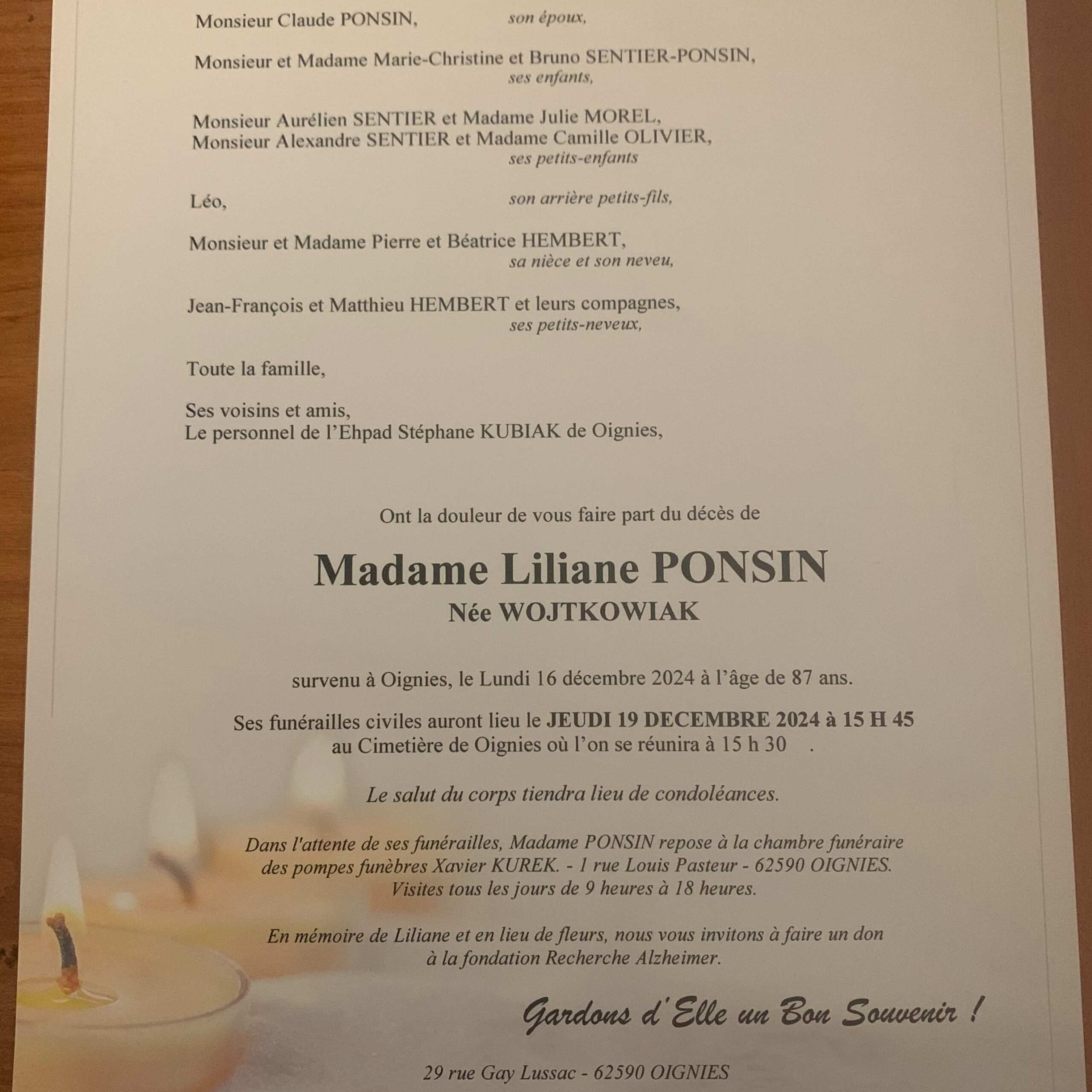 Photo de Liliane PONSIN